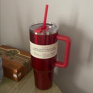 Ashland Crimson Stainless Steel Tumbler with Straw